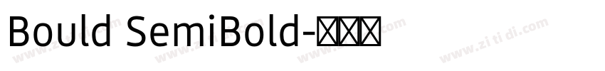 Bould SemiBold字体转换